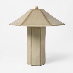 Double Ceramic Table Lamp Tan - Threshold designed Studio McGee TikTok Viral New